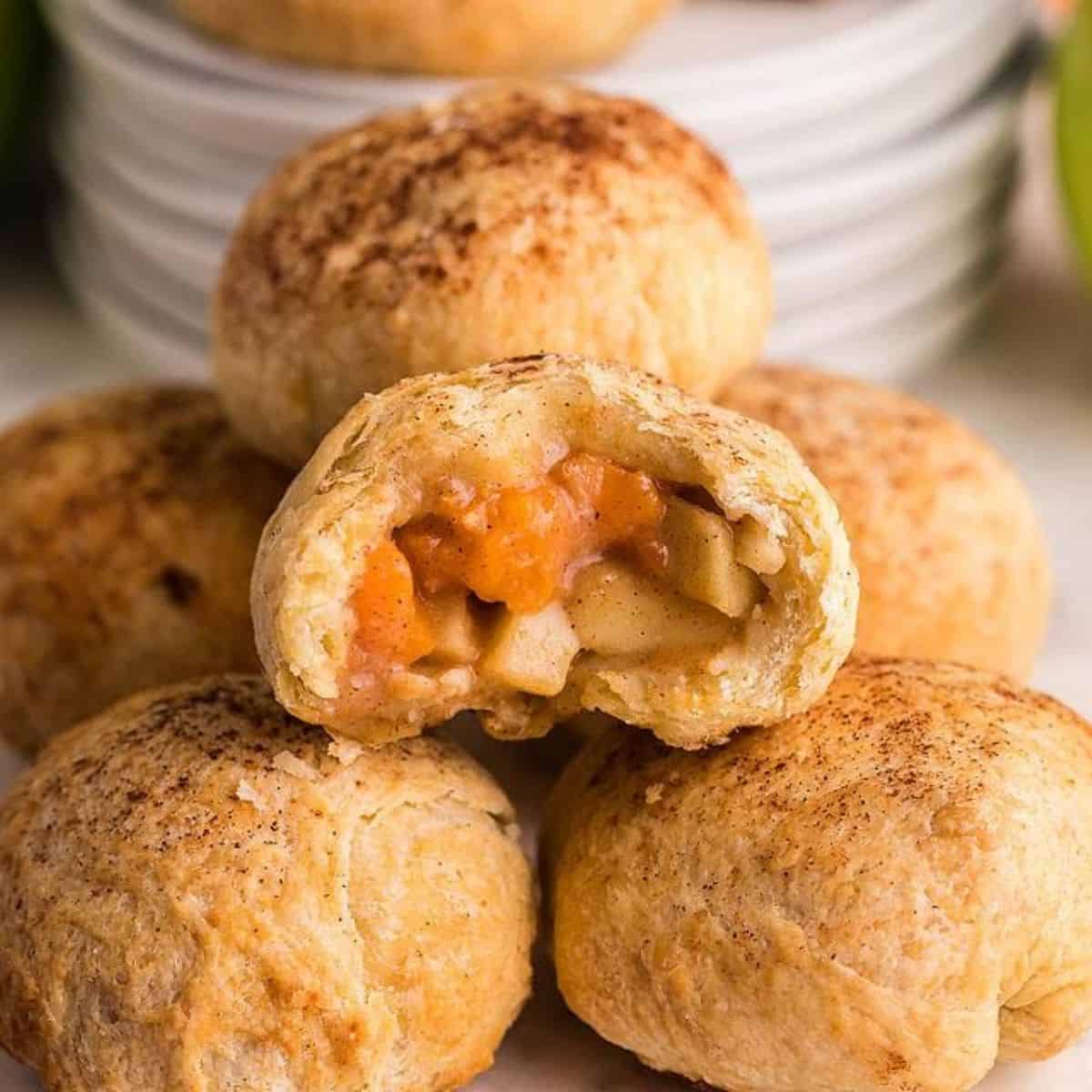 Air Fryer Apricot Apple Cinnamon Dumplings