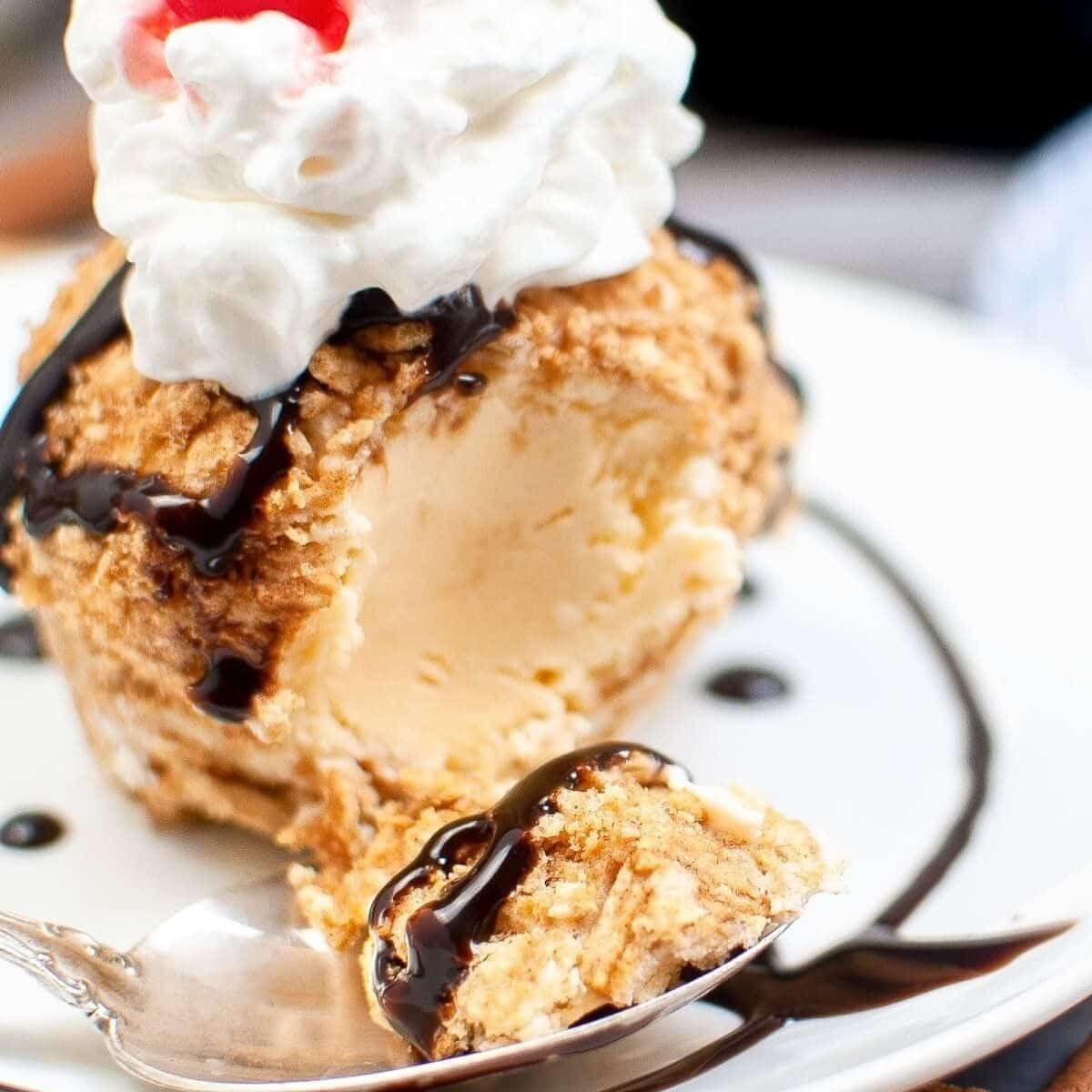 Air Fryer Fried Ice Cream