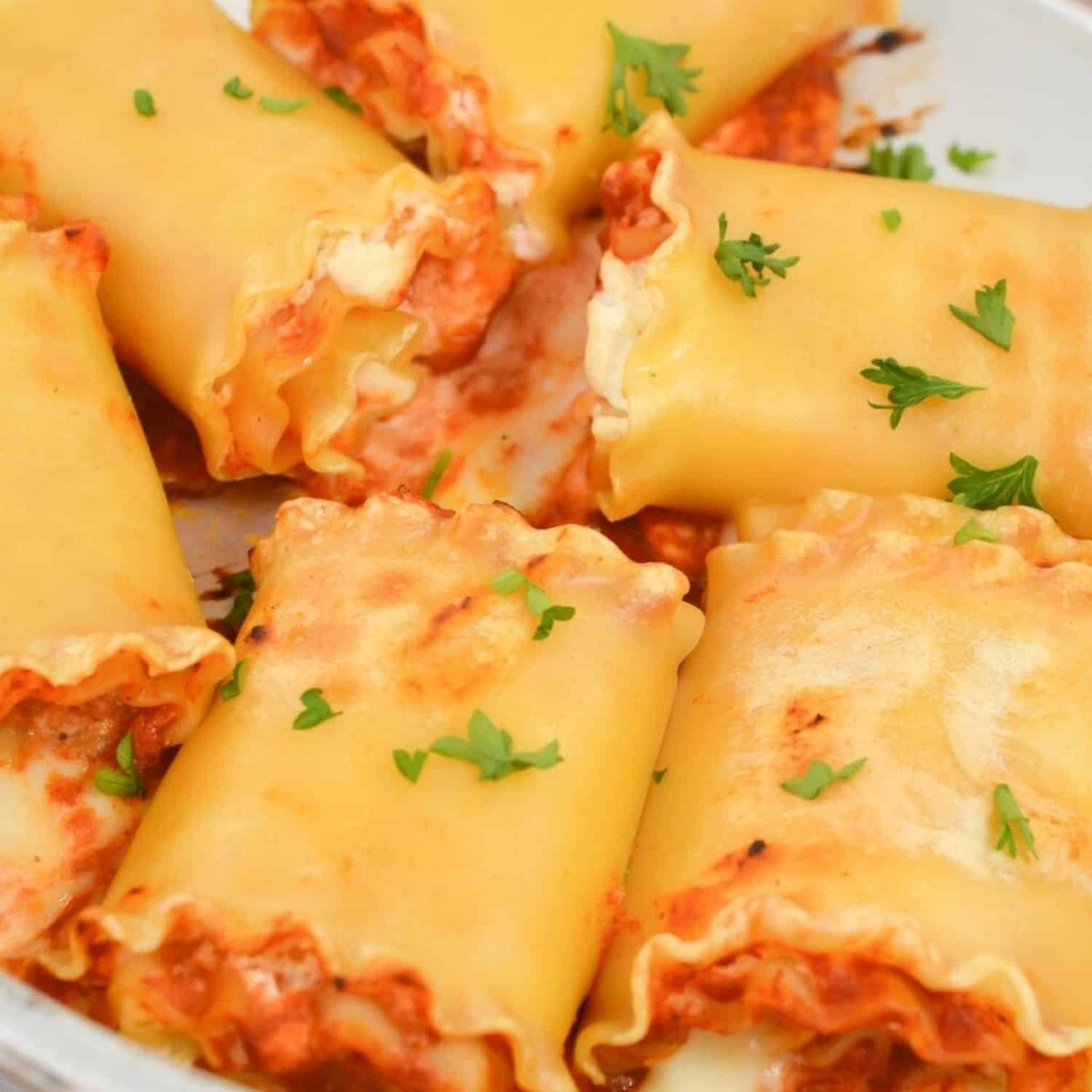 Air Fryer Lasagna Roll Ups