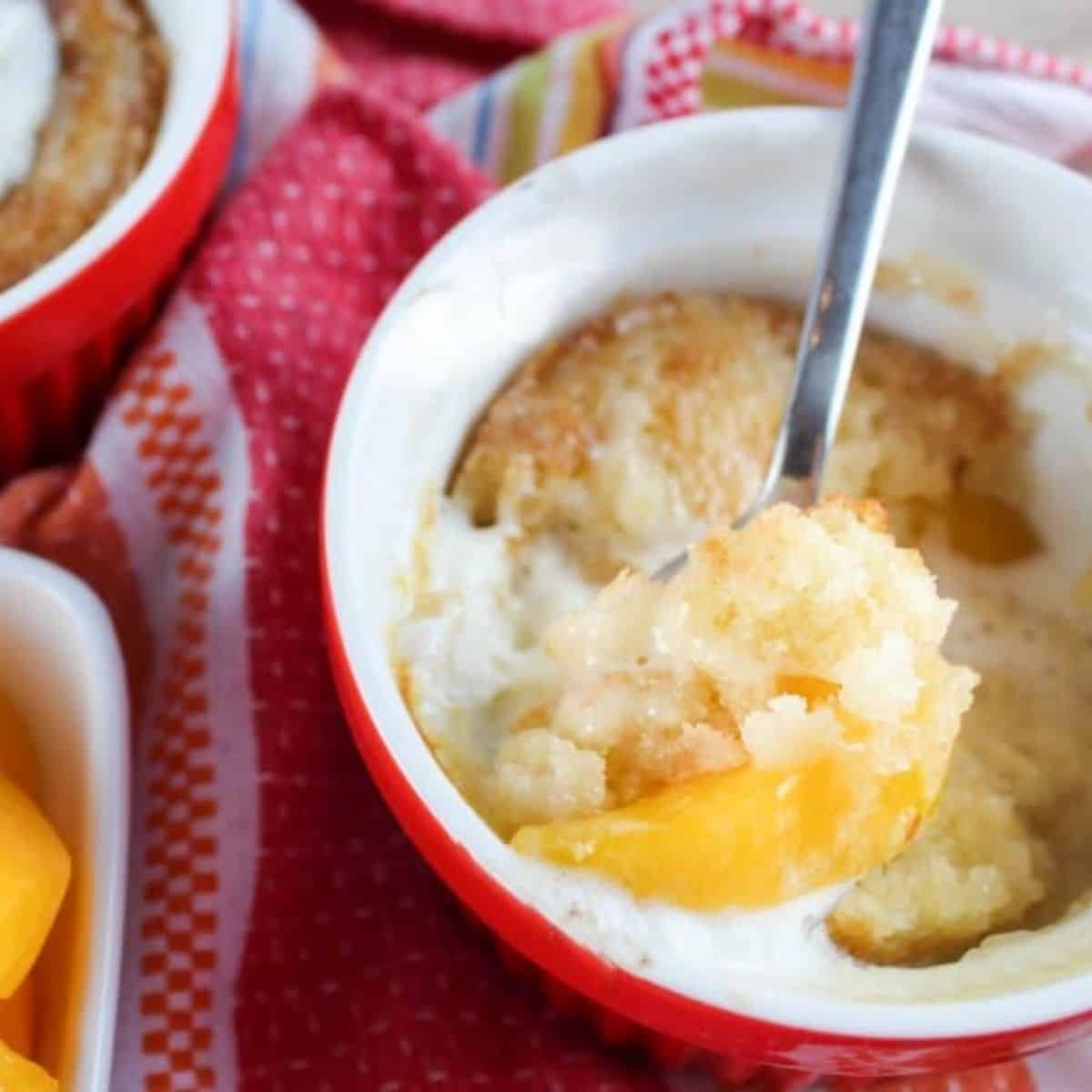 Air Fryer Peach Cobbler2