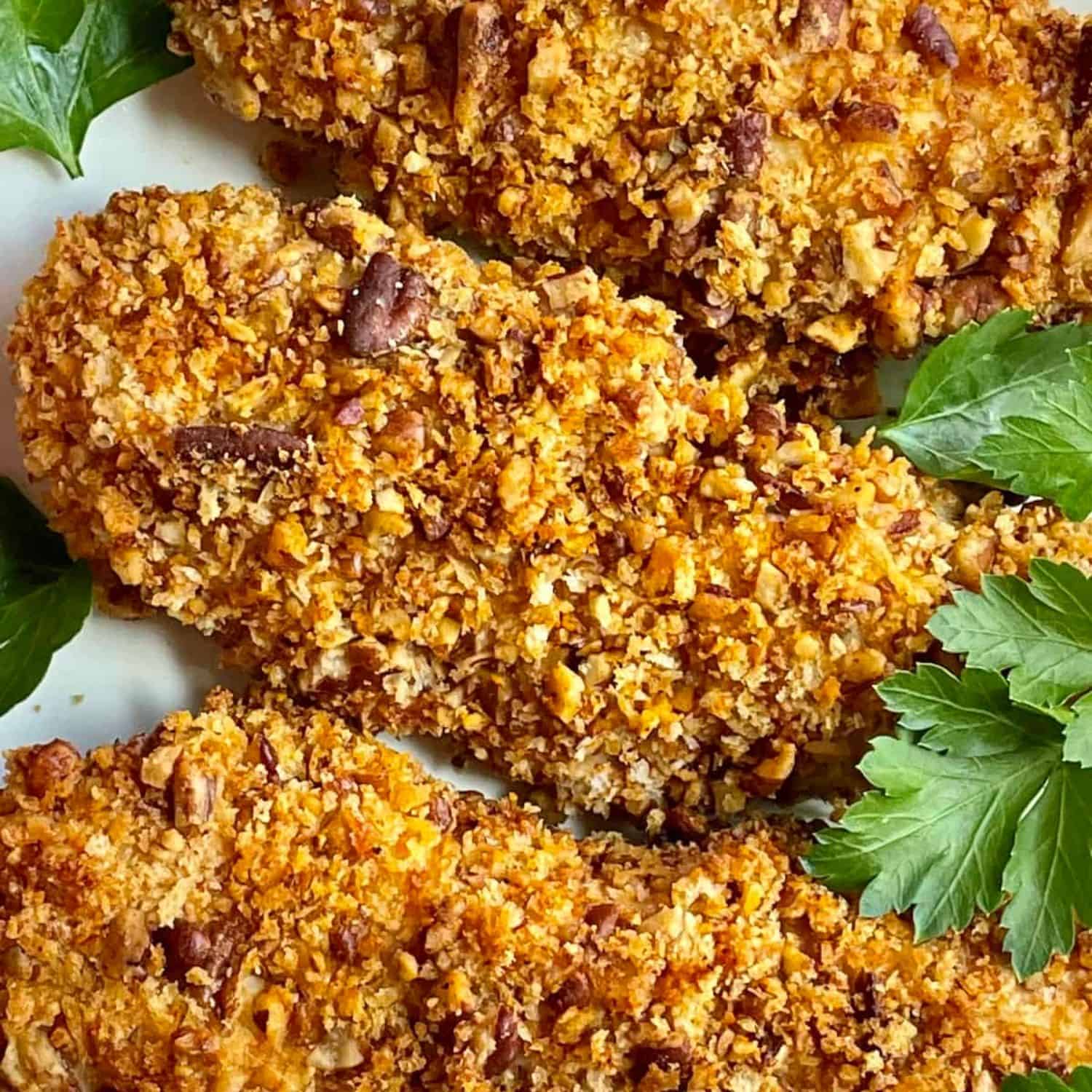 Air Fryer Pecan Crusted Chicken Tenders