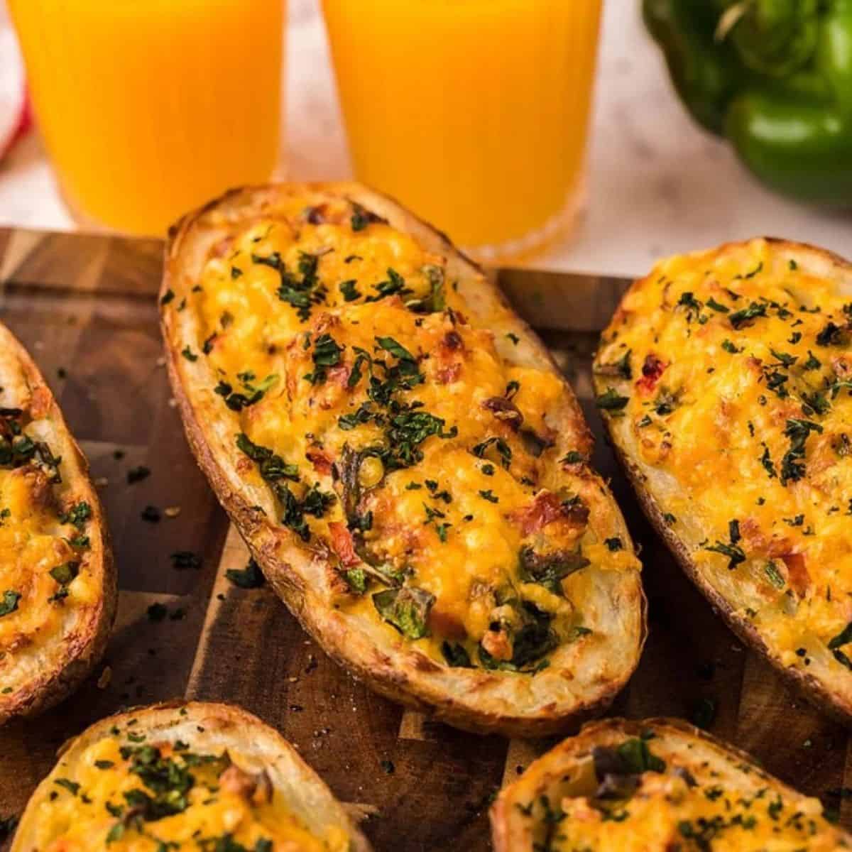 Air Fryer Twice Baked Breakfast Potatoes